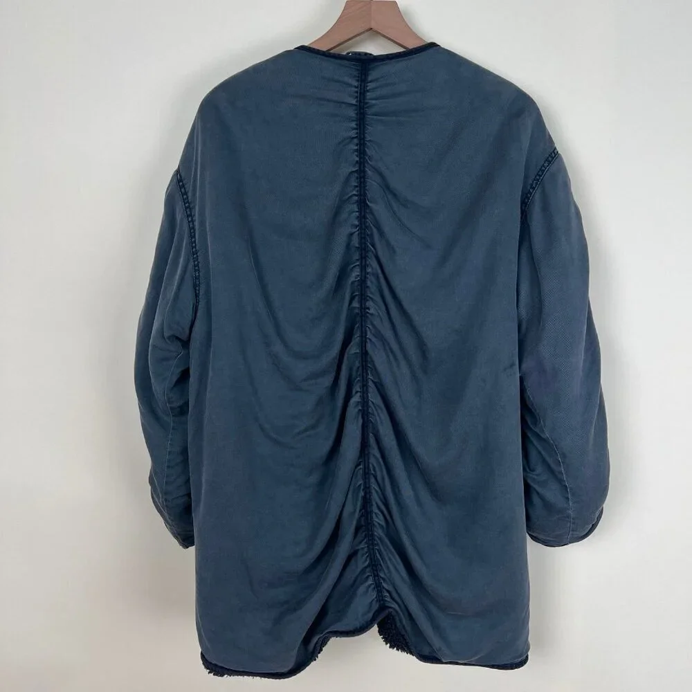 Free People Reversible Ivy Jacket Coat Shearling Oversized Slouchy Fall Winter - Picture 8 of 16